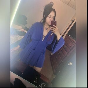 free people size 12 Purple Blueish dress beautiful flowy style